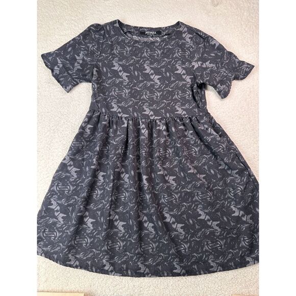 Disturbia Dresses & Skirts - Disturbia Dress Womens 4 Gray Glitter Midi Gothic Goth Witchcore Witchy AOP